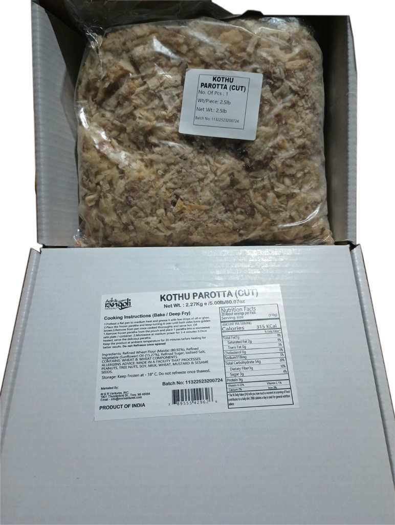 VPK Kothu Parotta (Cut) Foodservice Pack