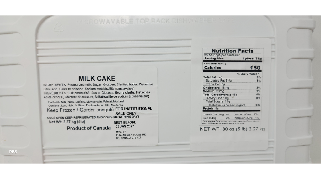 Bulk Milk Cake