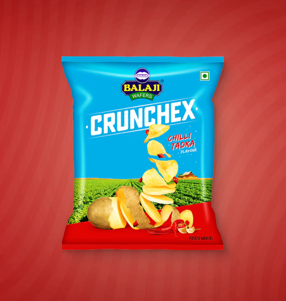 Crunchex-Chilli Tadka Potato Wafer
