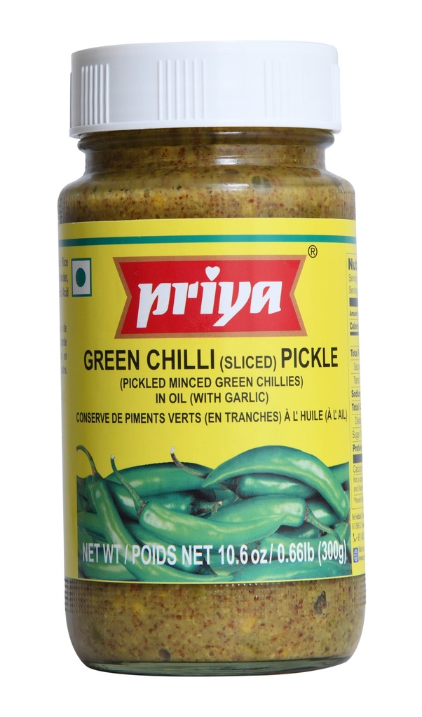 Green Chilli (Sliced) Pickle W/ Garlic