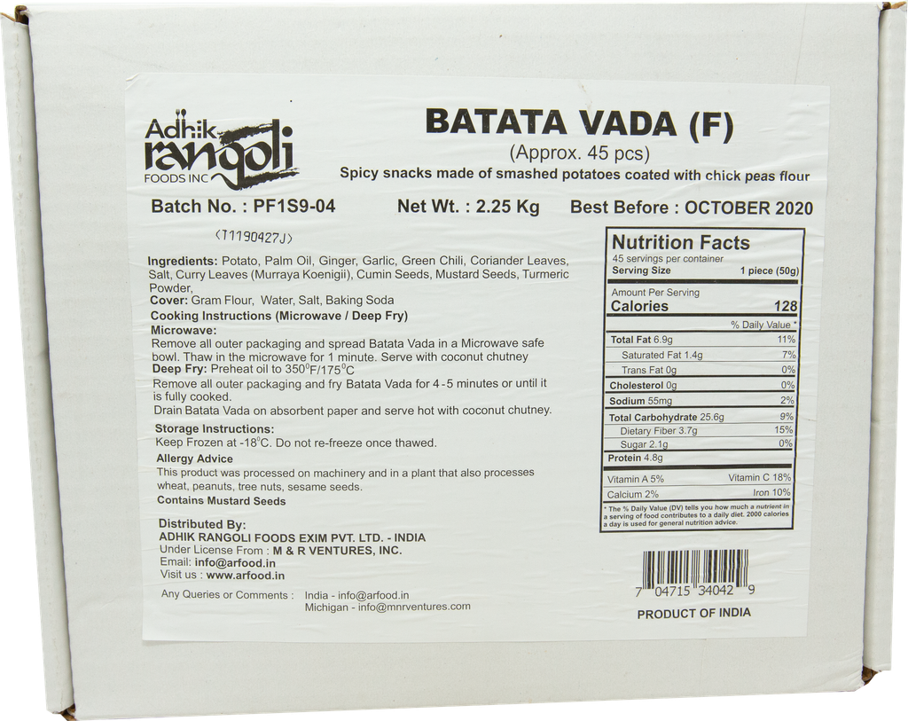 R1A VPK Flat Batata Vada
