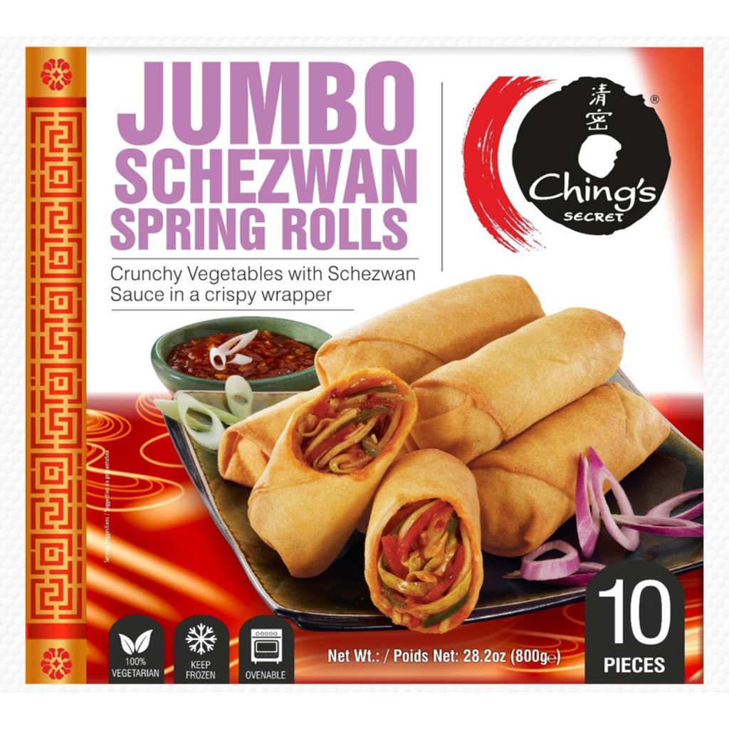 Jumbo Schezwan Spring Rolls