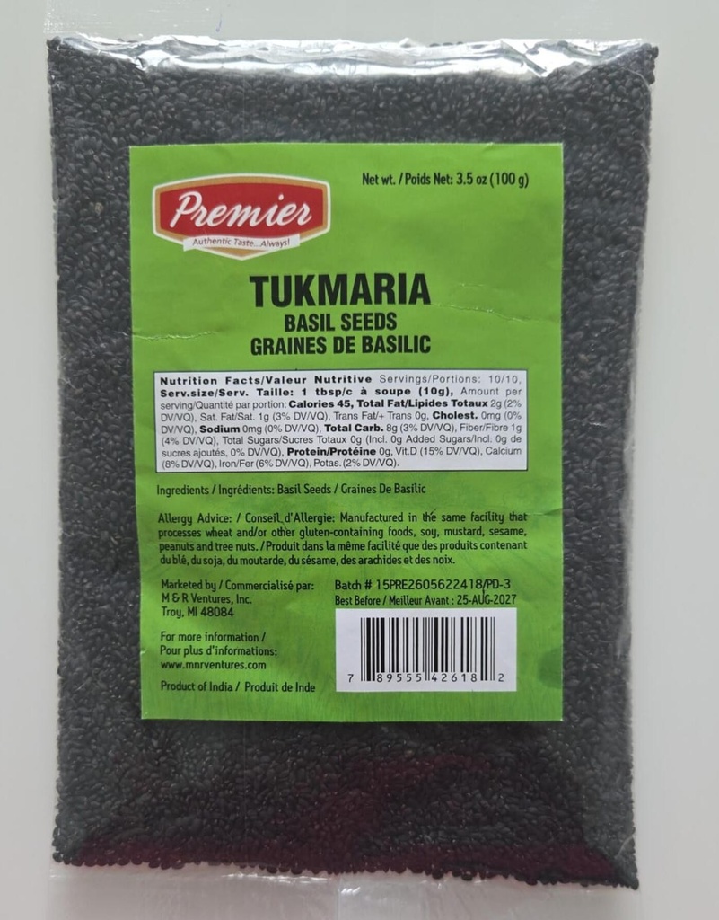Tukmaria (Basil Seeds)