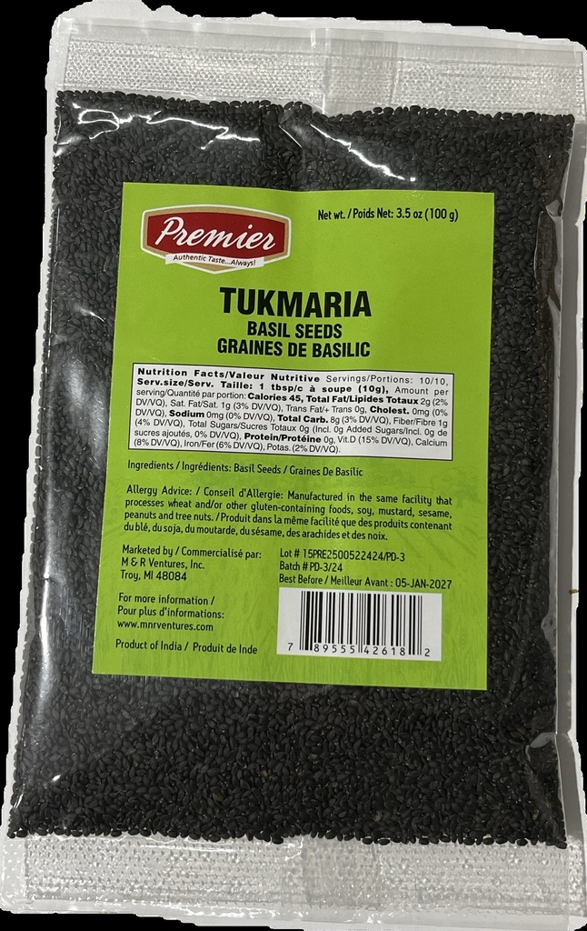 Tukmaria (Basil Seeds)