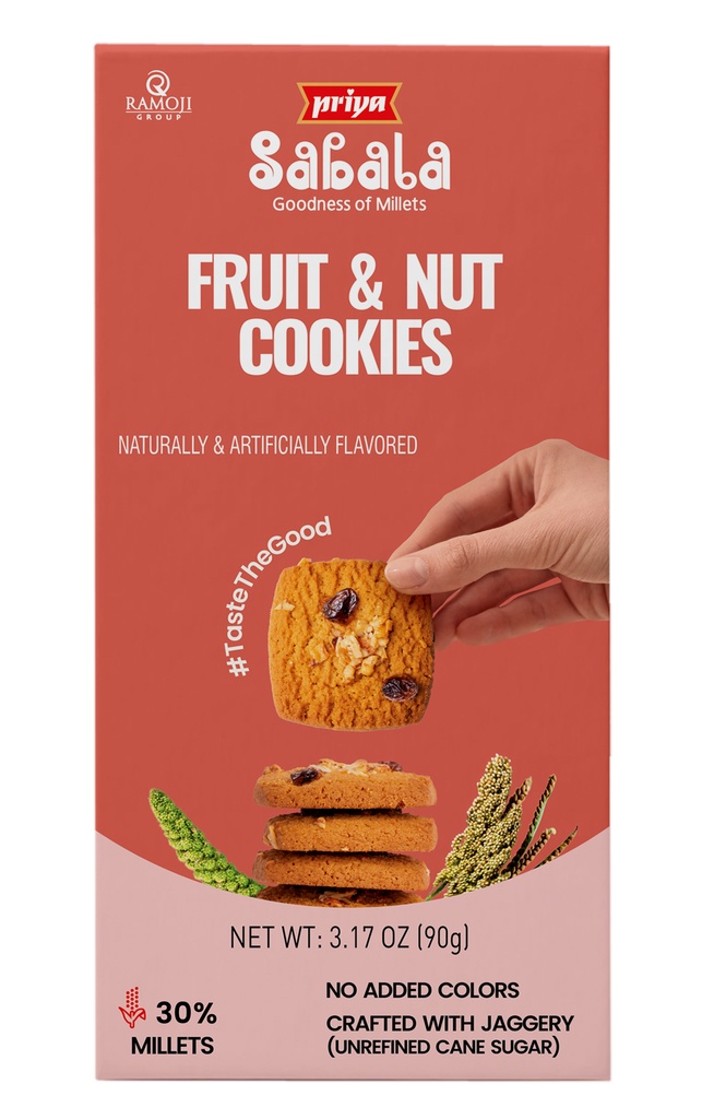 Fruit & Nut Cookies (Millet Jaggery)
