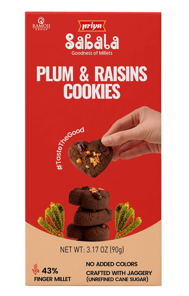Plum & Raisin Cookies (Millet Jaggery)
