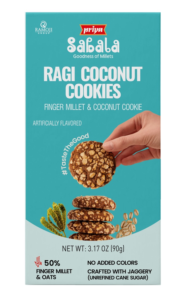 Ragi Coconut Cookies (Millet Jaggery)