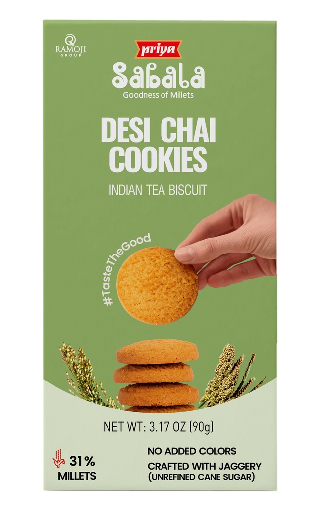 Desi Chai Cookies (Millet Jaggery)