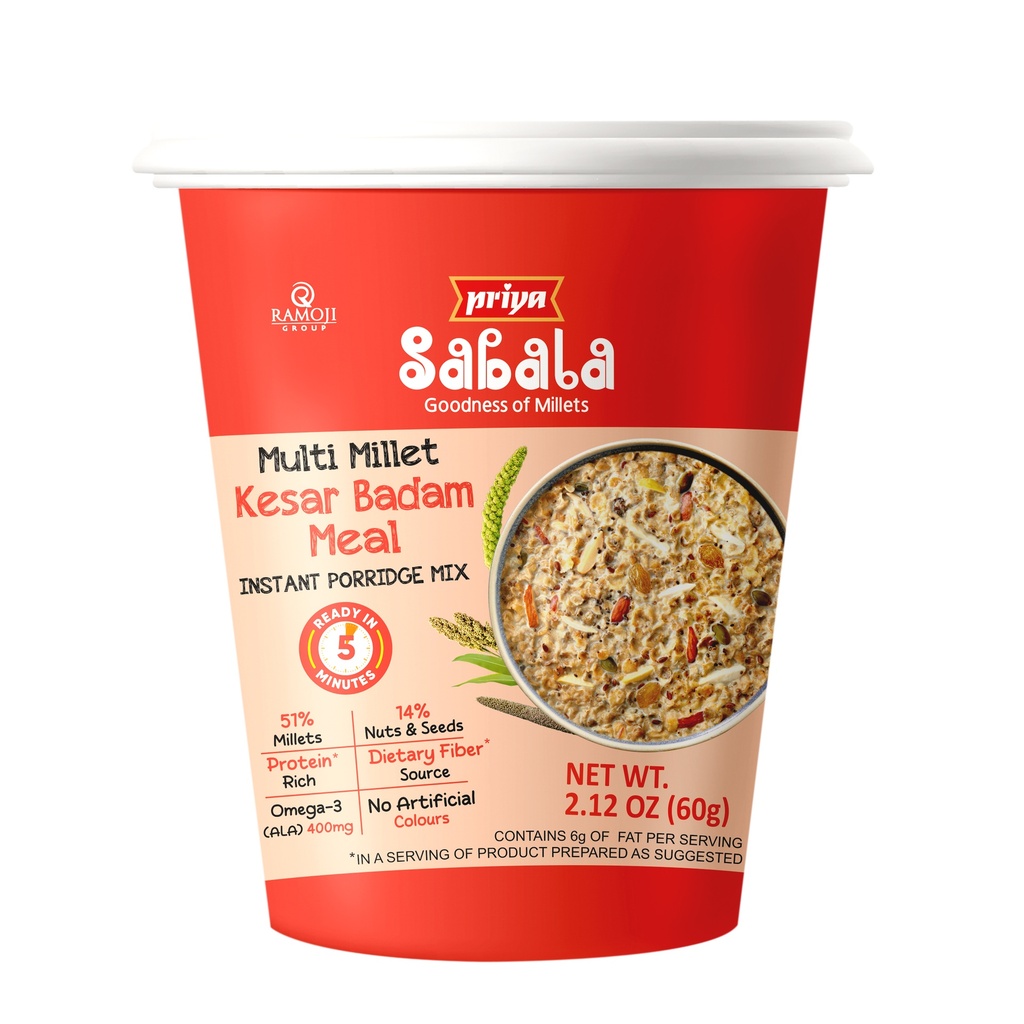 Multi Millet Kesar Badam Meal (Cup Porridge Mix)