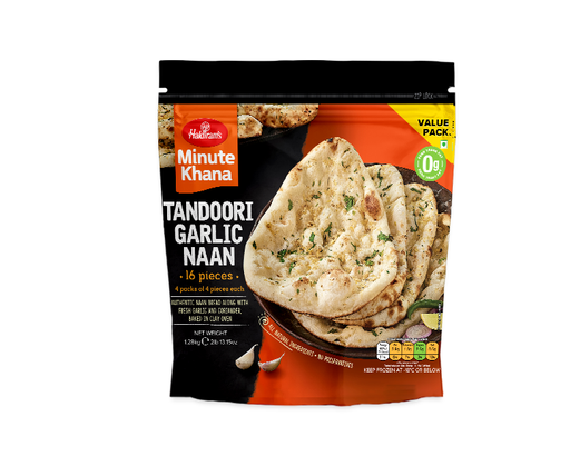 [FHLD:BRD:40030N4] - VPK Garlic Tandoori Naan - [1.28kg (16pcsx80g/pc)]