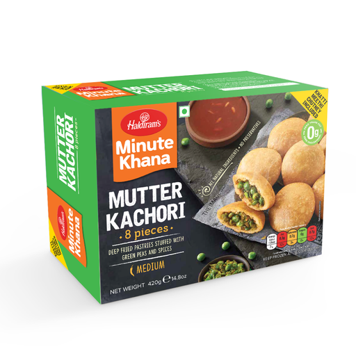 [FHLD:SNK:40020K2] - Mutter Kachori W/Chutney - [420g (8pcsx52g/pc)]