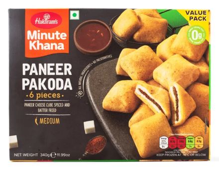 [FHLD:SNK:40020P2] - Paneer Pakora - [340g (6pcsx56g/pc)]