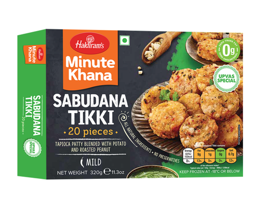 [FHLD:SNK:40020T2] - Sabudana Tikki - [320g (20pcsx16g/pc)]