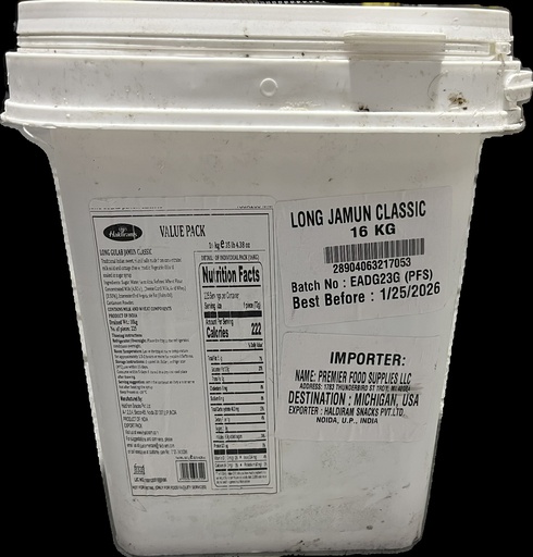 [FHLD:SWT:40053G3] (Bucket) Long Gulab Jamun Classic