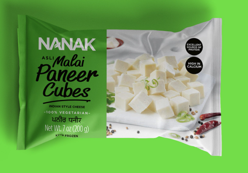[FNNK:PNR:62501P1] - Raw Malai Paneer Cubes (Fresh) - [7oz]