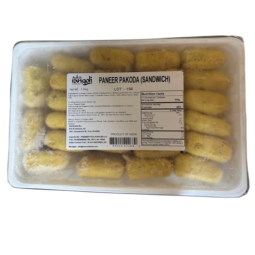 [FARF:SNK:11205P1] - VPK Paneer Pakora (Sandwich) - [1.5kg (30pcsx50g/pc)]