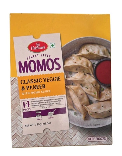 [FHLD:SNK:40020M2] - Classic Veggie&Paneer Momos (W/Sauce) - [350g (14pcsx25g/pc)]
