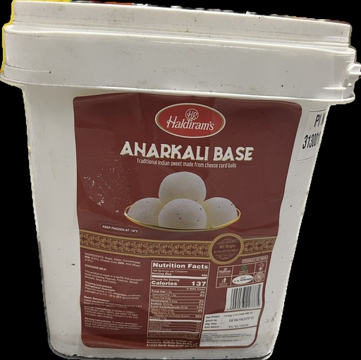 [FHLD:SWT:40053A2] - (Bucket) Anarkali (White Rasgulla Balls) - [14.4kg (130pcsx55g/pc)]