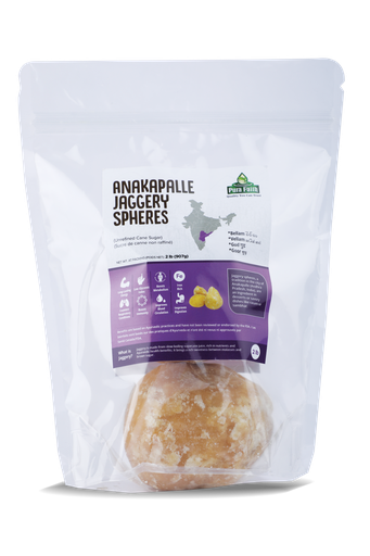 [DPFT:JGY:70108J6] - J19 Anakapalle Jaggery Spheres in Pouch - [2lb]