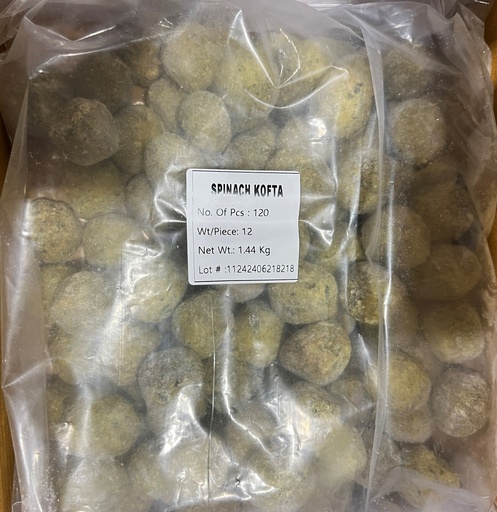 [FARF:RTE:11201K16] - Spinach Kofta - [1.44kg (120pcsx12g/pc)]