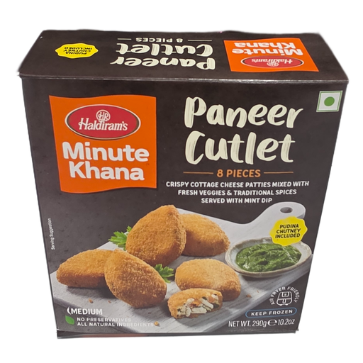 [FHLD:SNK:40020C6] - Paneer Cutlet W/Chutney - [290g (8pcsx30g/pc)]