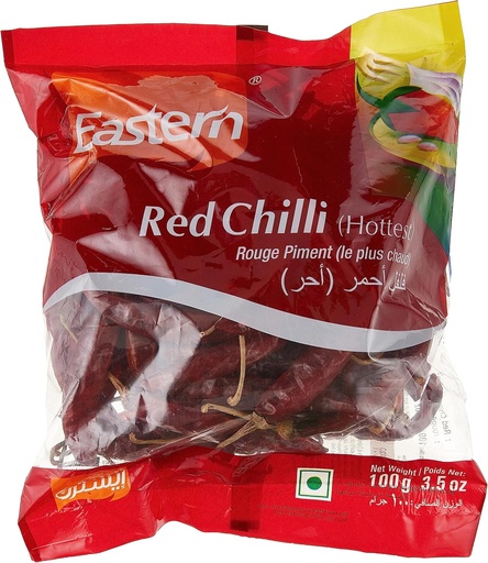 [DETN:SPW:26315C1] - Red Chilli Whole (Round - Mundu) - [100g]