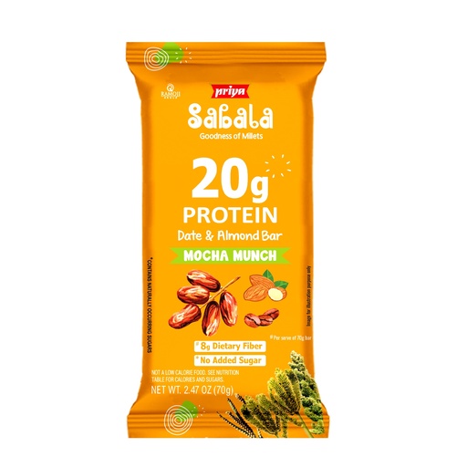 [DPRY:CHO:67606M1] - Mocha Munch (Date & Almond Bar) - [70g]