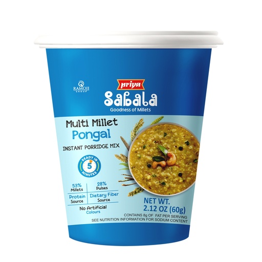 [DPRY:RTE:67613P1] - Multi Millet Pongal (Cup Porridge Mix) - [60g]